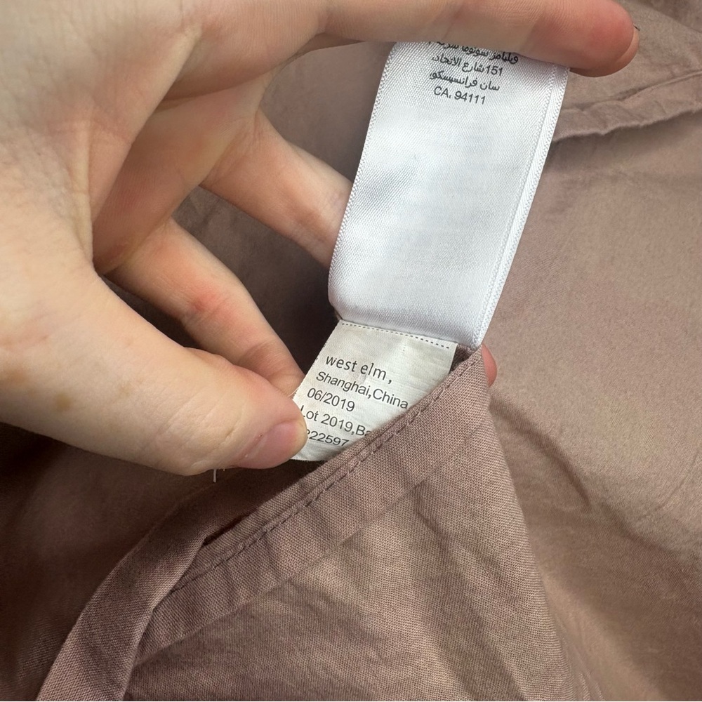 West Elm Dusty Pink Velvet Quilted Pillow Sham Pillow Case Standard Girly Preppy - Picture 9 of 10